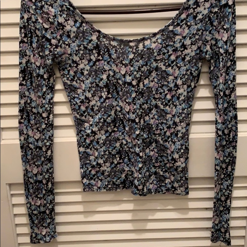 Fitted Floral Long Sleeve Shirt